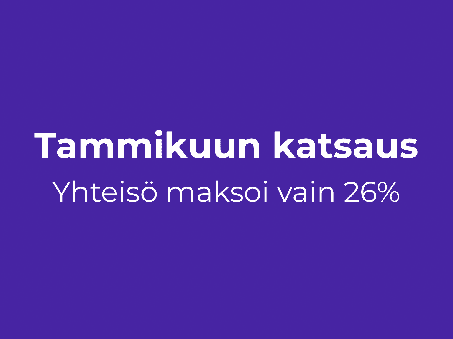 Tammikuu: 26 % hintakatosta kerättiin, kolmas kuukausi putkeen alle ennusteen